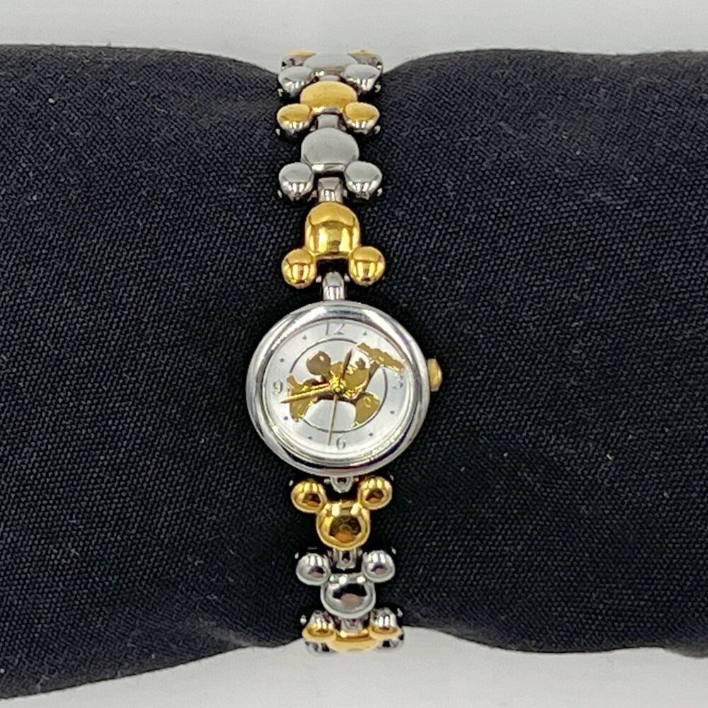 Disney SII Marketing Mickey Mouse Wristwatch MU0188 Gold/Silver Band